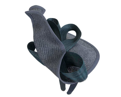 Large navy Fillies Collection racing fascinator with bow-3