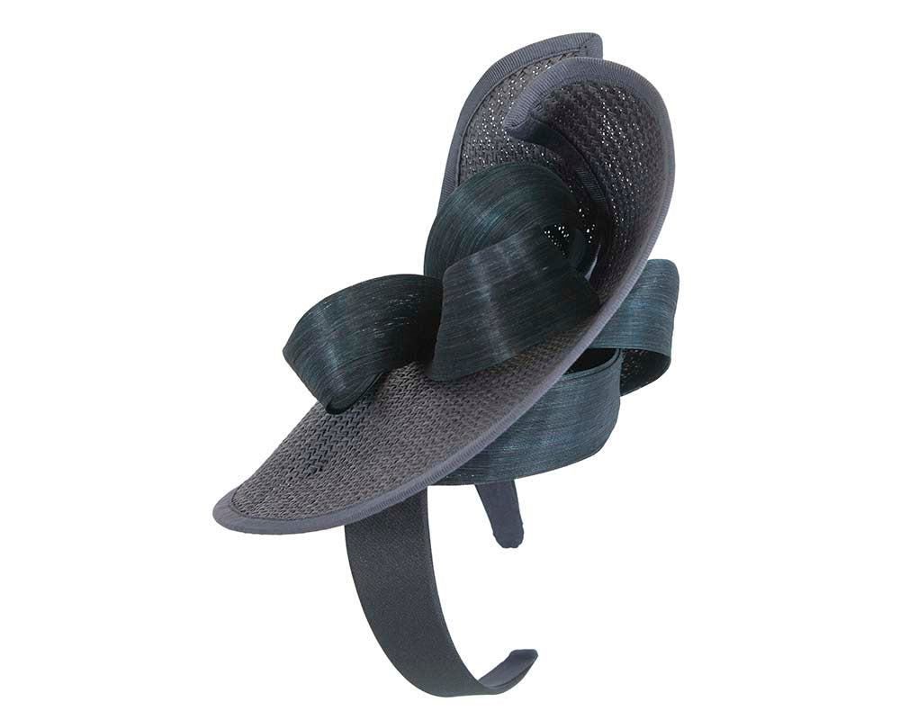 Large navy Fillies Collection racing fascinator with bow-2
