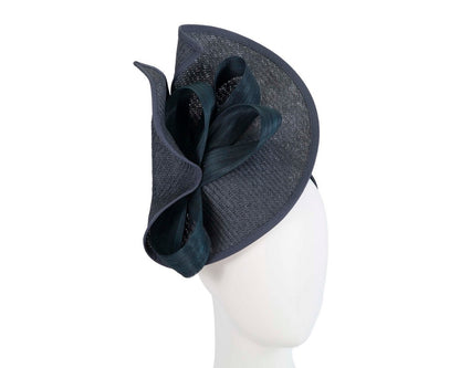 Large navy Fillies Collection racing fascinator with bow-0