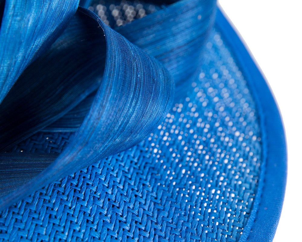 Large royal blue Fillies Collection racing fascinator with bow-4
