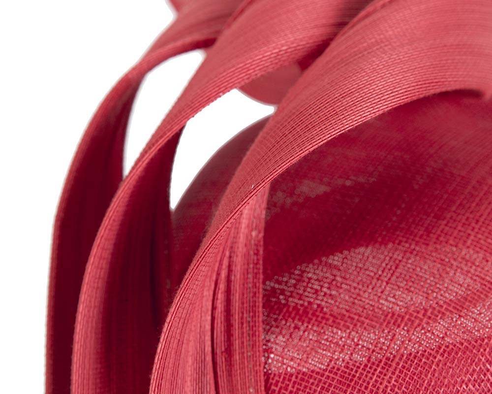 Bespoke red pillbox fascinator by Fillies Collection