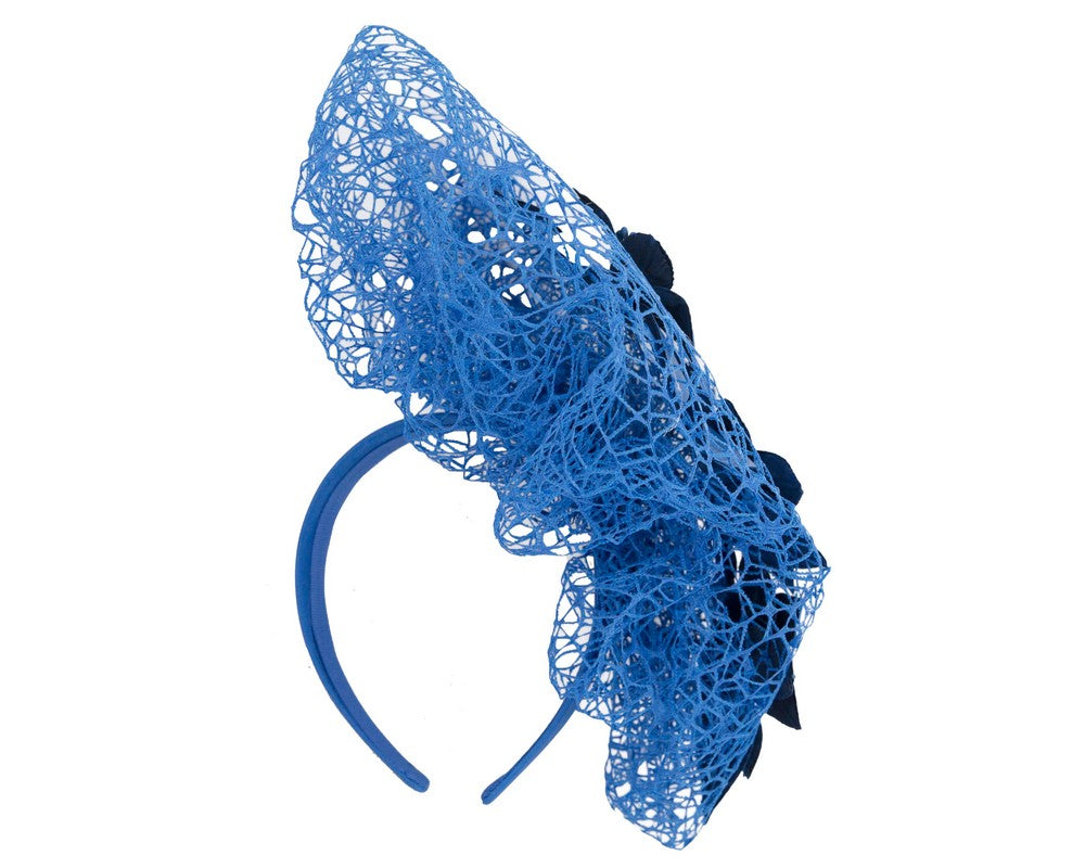 Staggering royal blue racing fascinator by Fillies Collection-3