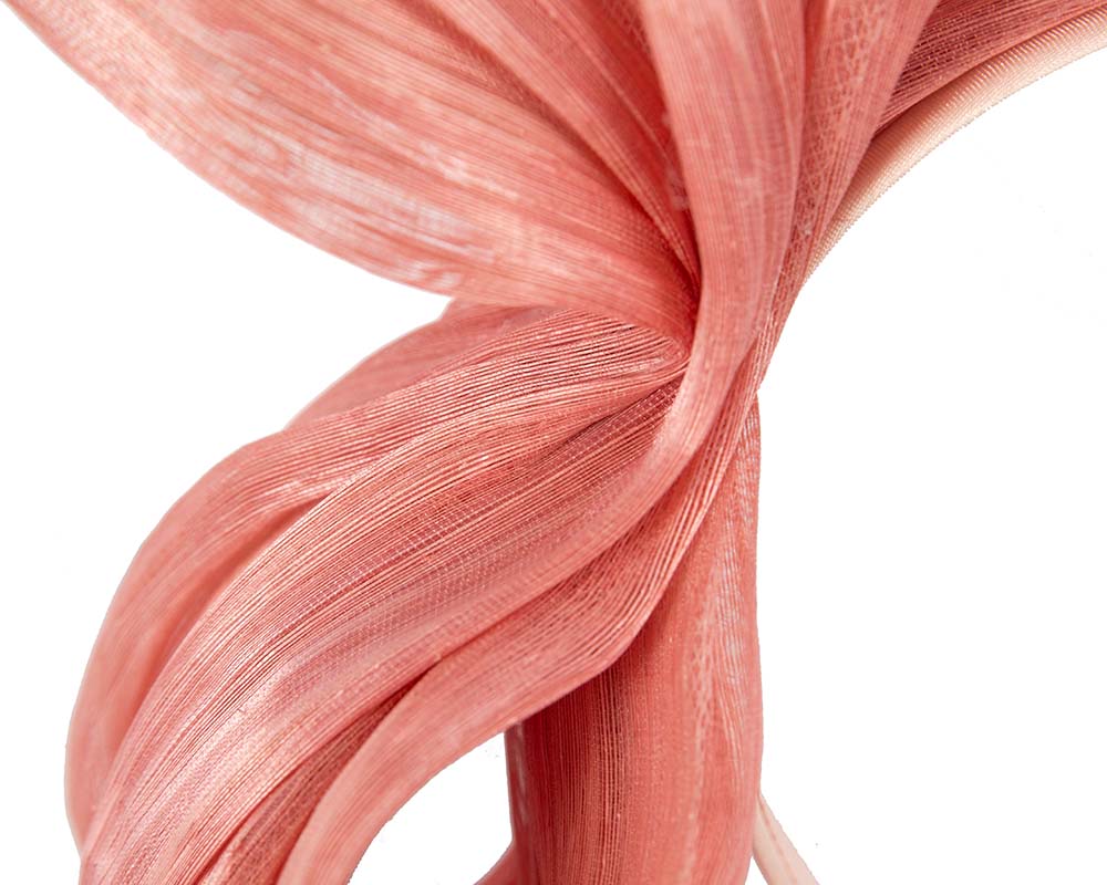 Exclusive coral silk abaca bow by Fillies Collection-2