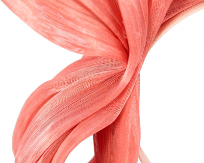 Exclusive coral silk abaca bow by Fillies Collection-2