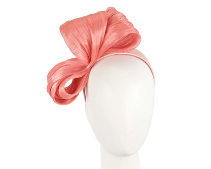 Exclusive coral silk abaca bow by Fillies Collection-0