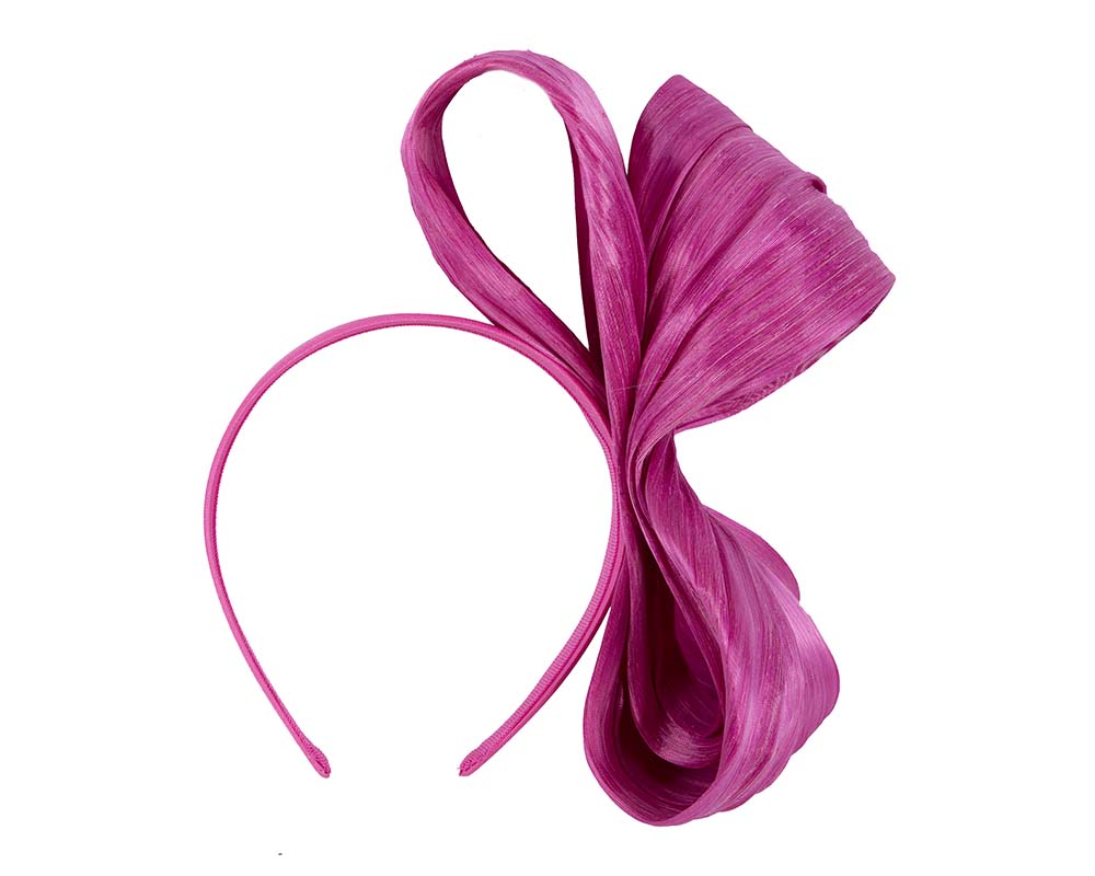 Exclusive fuchsia silk abaca bow by Fillies Collection