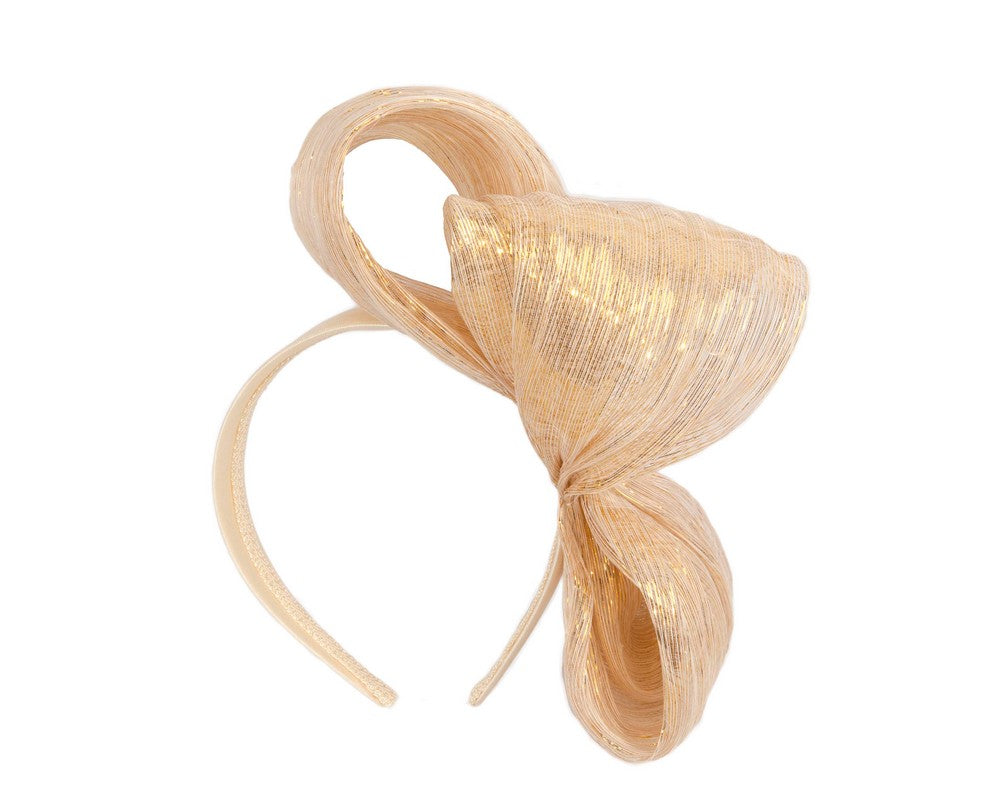 Exclusive gold silk abaca bow by Fillies Collection