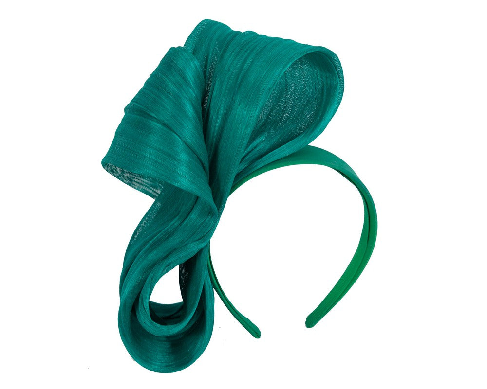 Exclusive teal silk abaca bow by Fillies Collection