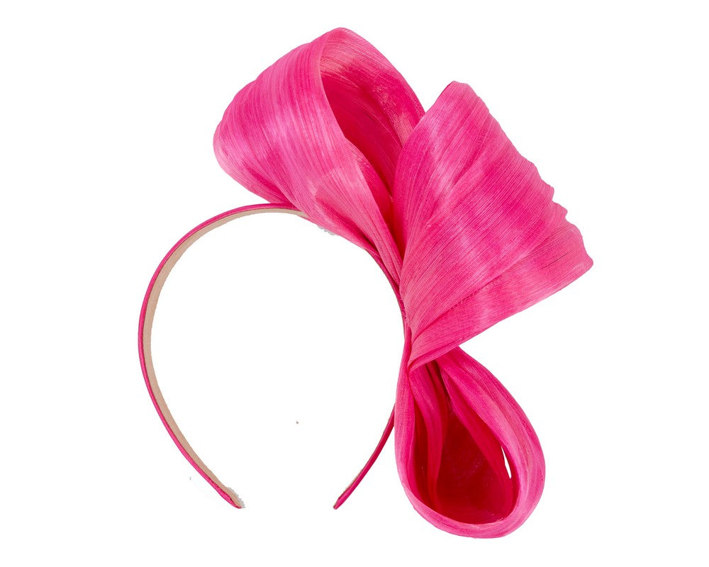 Exclusive hot pink silk abaca bow by Fillies Collection-3