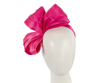 Exclusive hot pink silk abaca bow by Fillies Collection-0