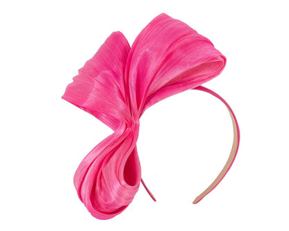 Exclusive hot pink silk abaca bow by Fillies Collection-1