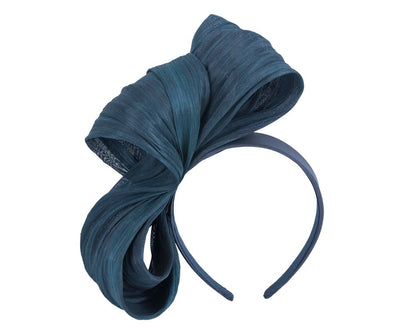 Exclusive navy silk abaca bow by Fillies Collection-1