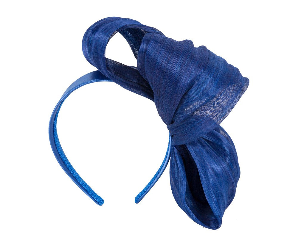Exclusive royal blue silk abaca bow by Fillies Collection