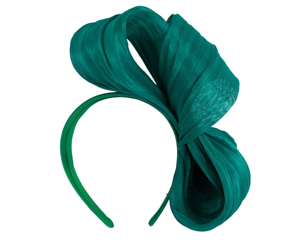 Exclusive teal silk abaca bow by Fillies Collection