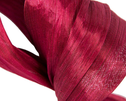 Exclusive burgundy wine silk abaca bow by Fillies Collection-2