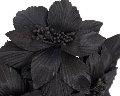 Black sculptured flower headband fascinator by Fillies Collection