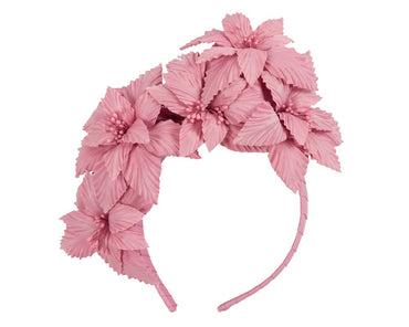 Dusty pink sculptured flower headband fascinator by Fillies Collection