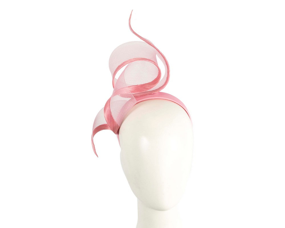 Sculptured dusty pink racing fascinator by Fillies Collection-0