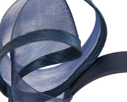 Sculptured navy racing fascinator by Fillies Collection-2
