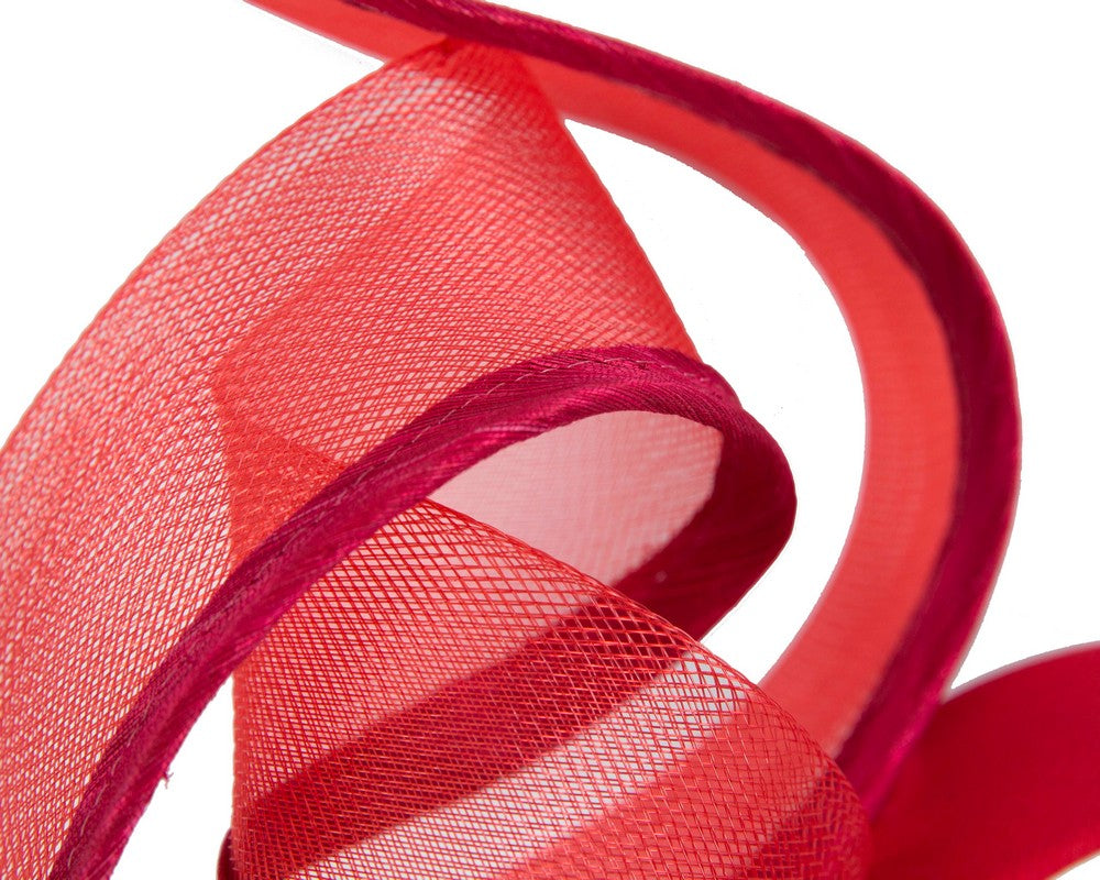 Sculptured red racing fascinator by Fillies Collection-2