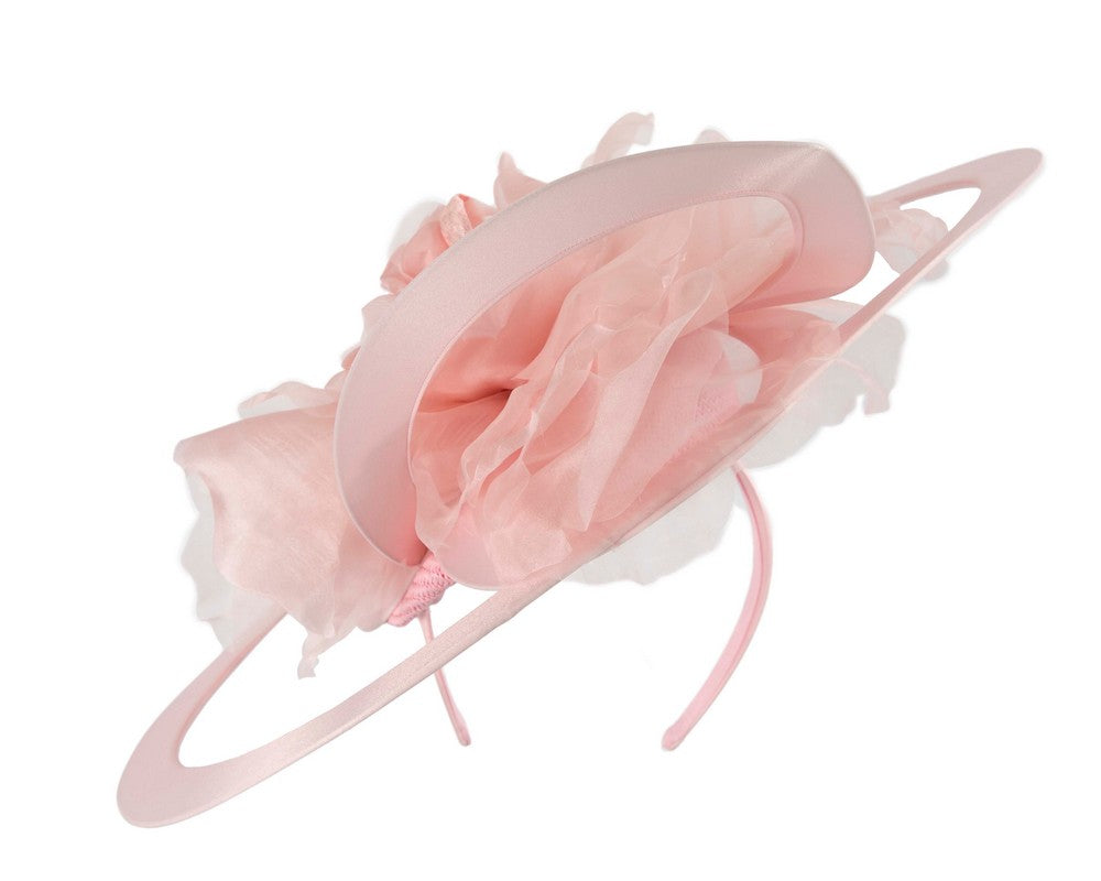 Bespoke large pink racing fascinator by Fillies Collection