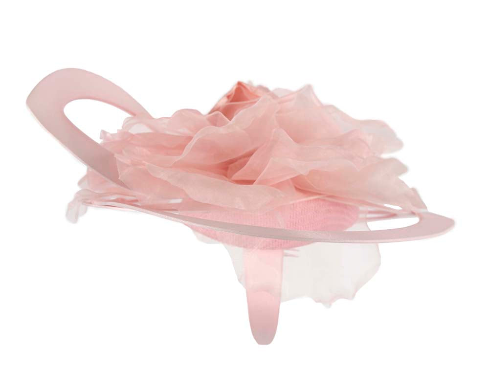 Bespoke large pink racing fascinator by Fillies Collection