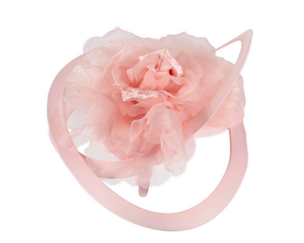 Bespoke large pink racing fascinator by Fillies Collection