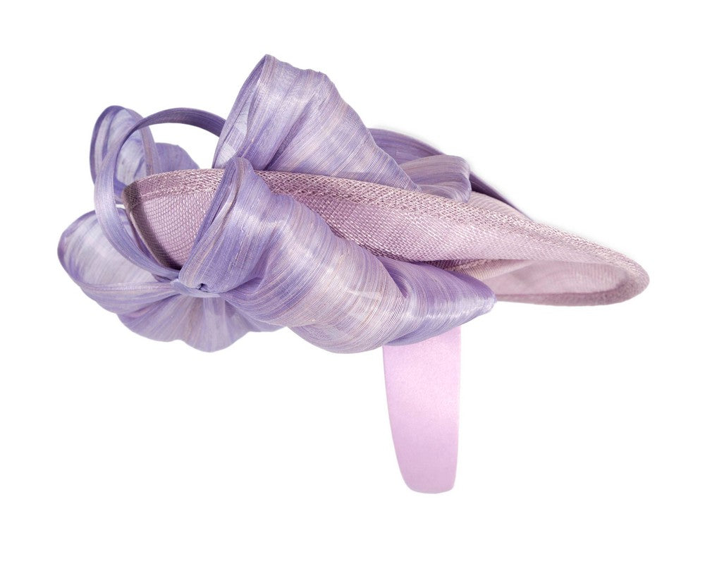 Lilac fascinator with bow by Fillies Collection-3