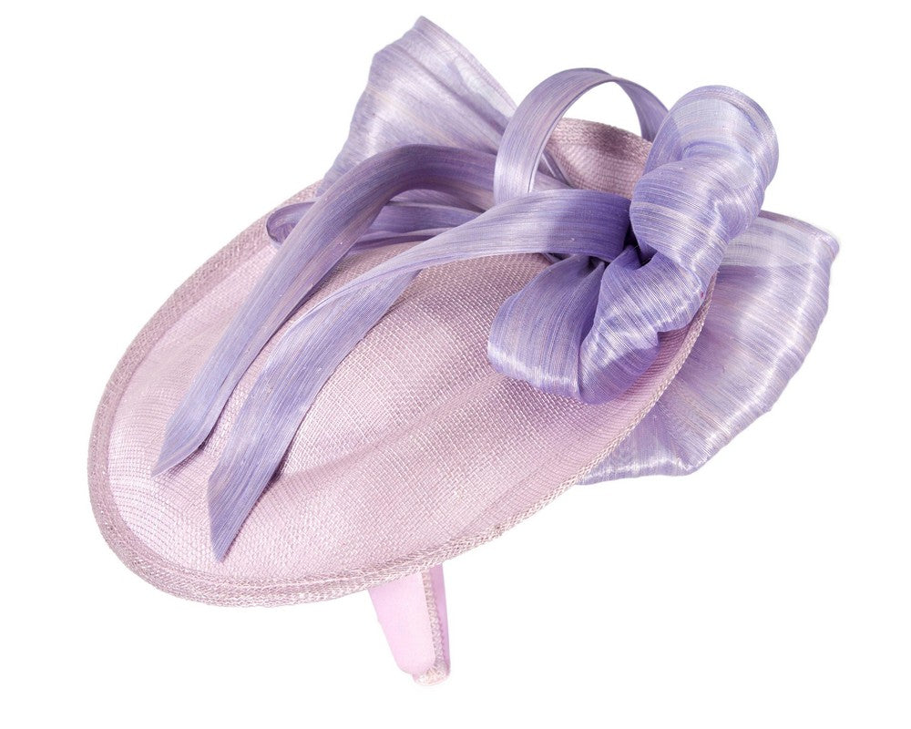 Lilac fascinator with bow by Fillies Collection-2