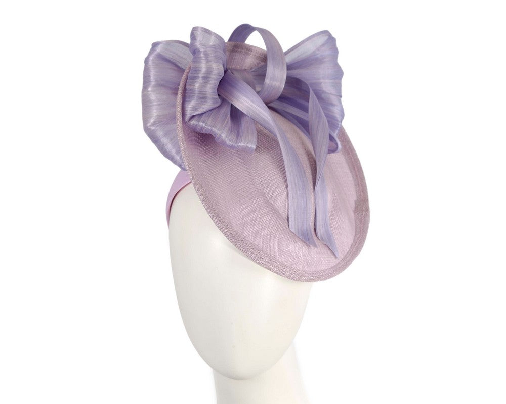 Lilac fascinator with bow by Fillies Collection-0