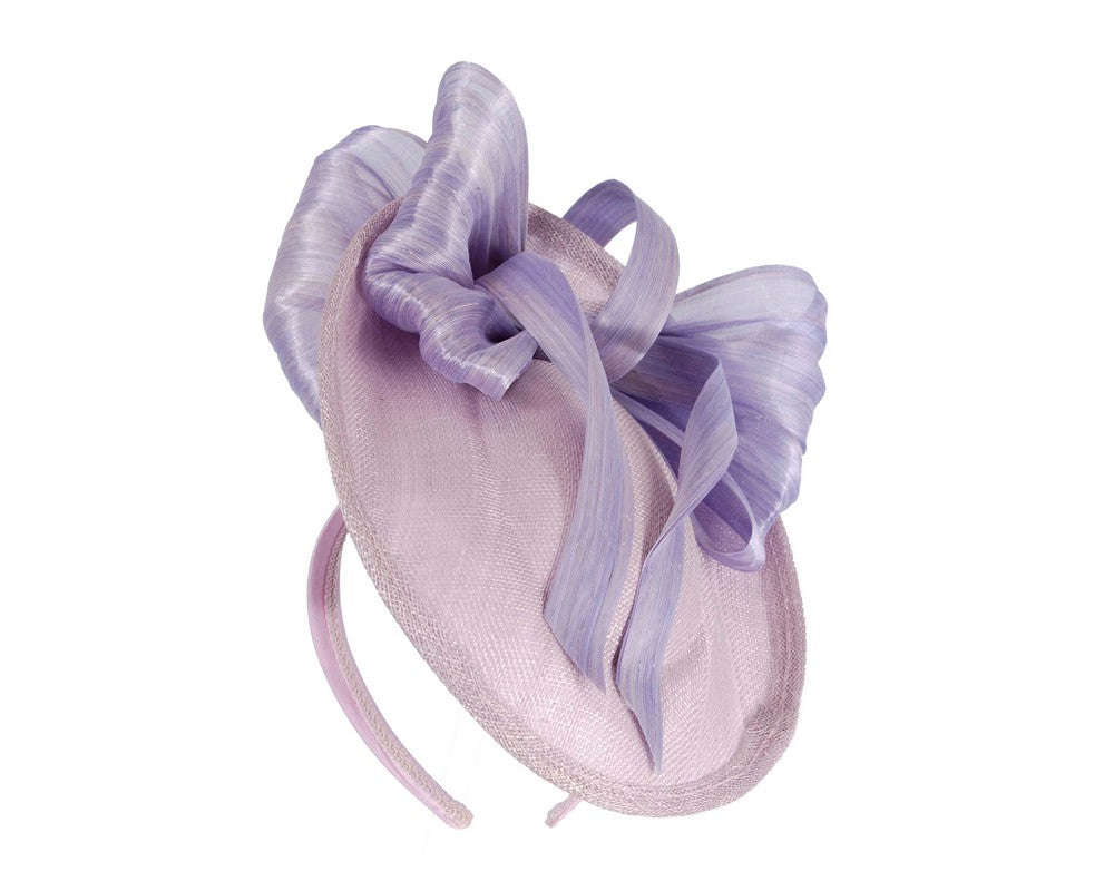 Lilac fascinator with bow by Fillies Collection-1