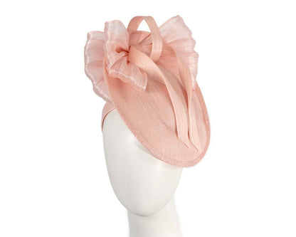 Pink fascinator with bow by Fillies Collection-0