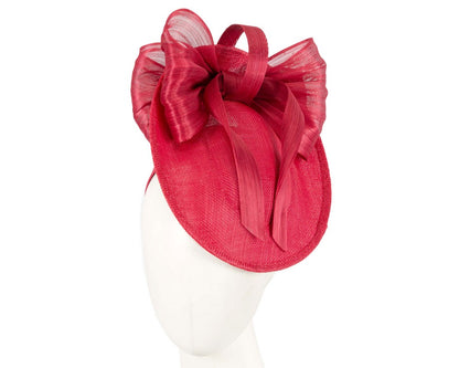 Red fascinator with bow by Fillies Collection-0