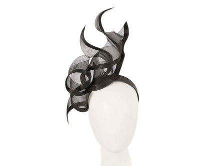 Bespoke black racing fascinator by Fillies Collection S253-0