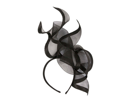 Bespoke black racing fascinator by Fillies Collection S253-3