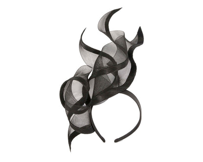Bespoke black racing fascinator by Fillies Collection S253-1