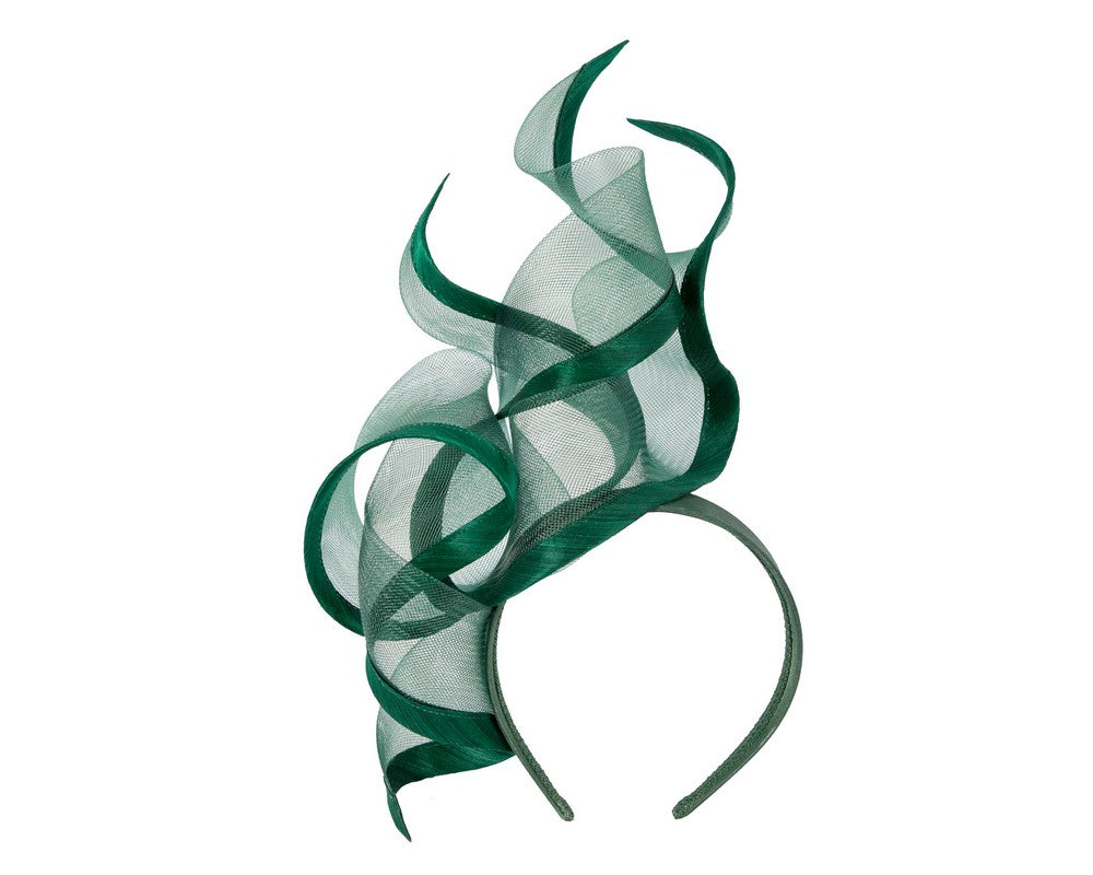 Bespoke dark green racing fascinator by Fillies Collection-1