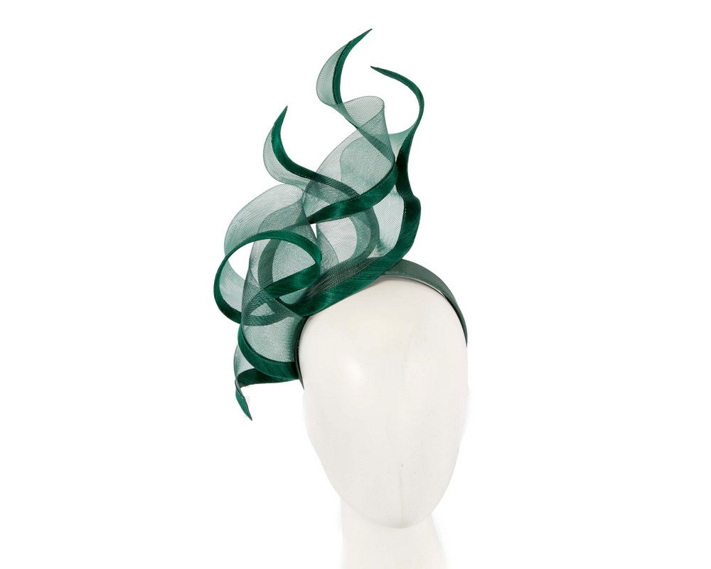 Bespoke dark green racing fascinator by Fillies Collection-0