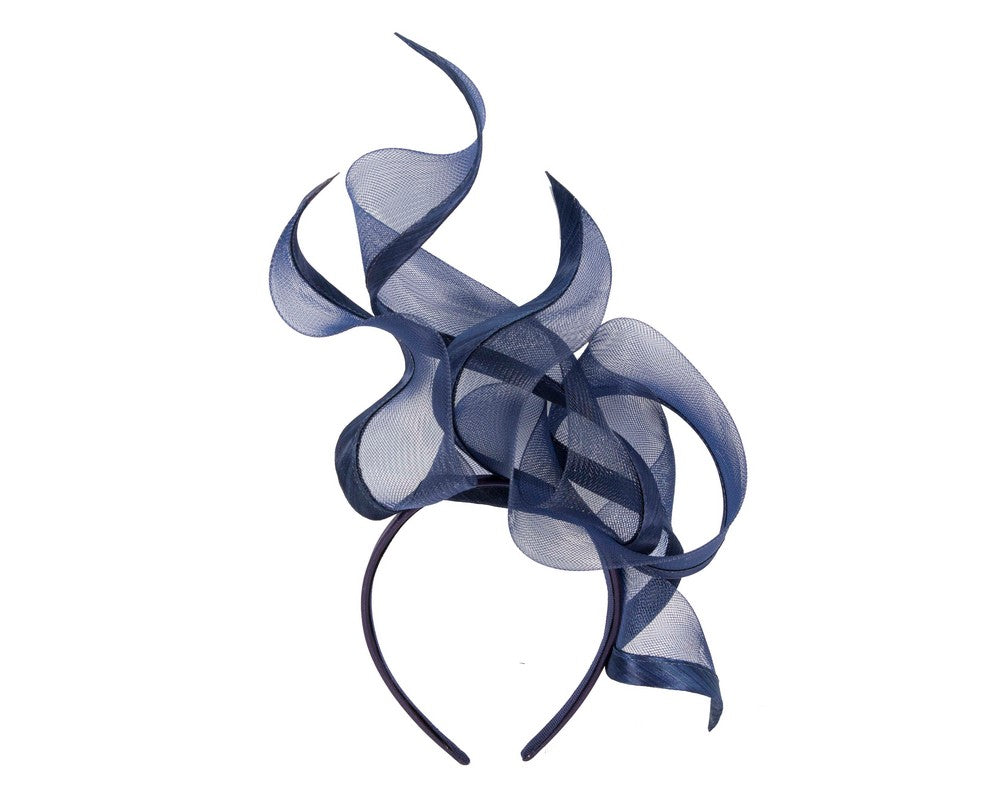 Bespoke navy racing fascinator by Fillies Collection S253