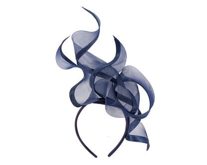 Bespoke navy racing fascinator by Fillies Collection S253
