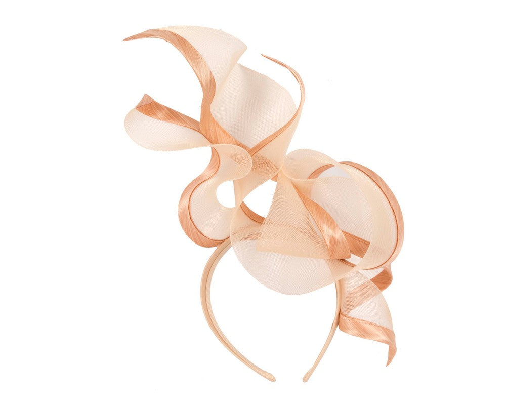 Bespoke nude racing fascinator by Fillies Collection S253