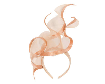 Bespoke nude racing fascinator by Fillies Collection S253