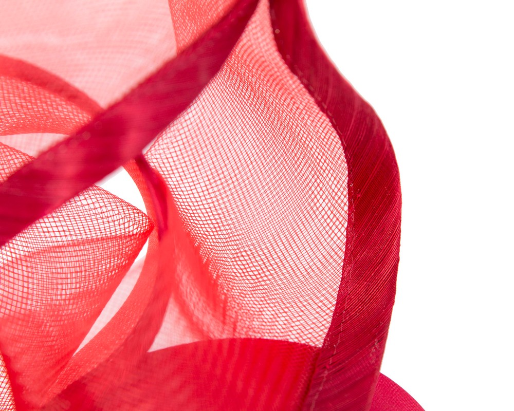Bespoke red racing fascinator by Fillies Collection S253