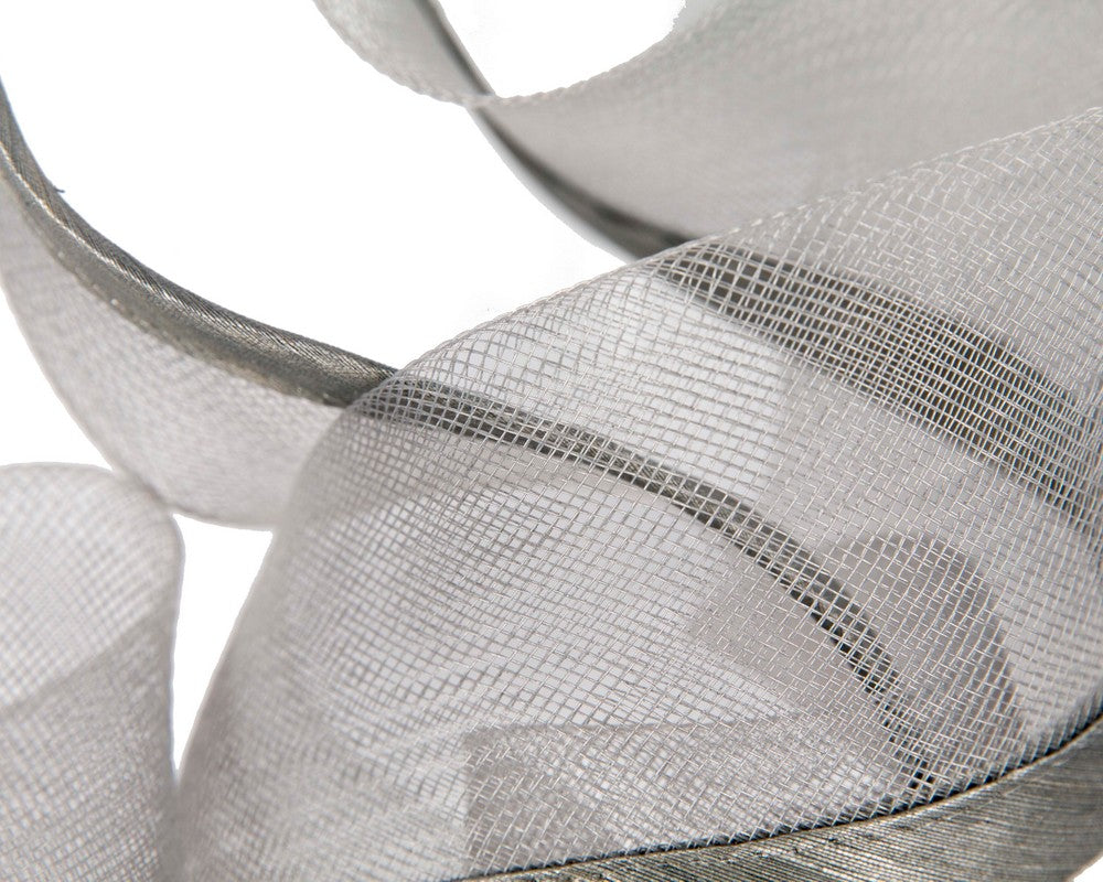 Bespoke silver racing fascinator by Fillies Collection S253