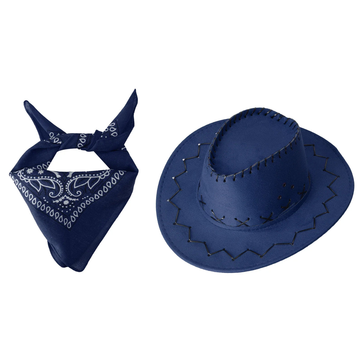 2 pcs set Head scarf and Cowboy Hat-6