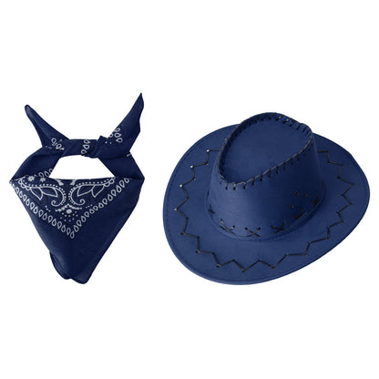 2 pcs set Head scarf and Cowboy Hat-6