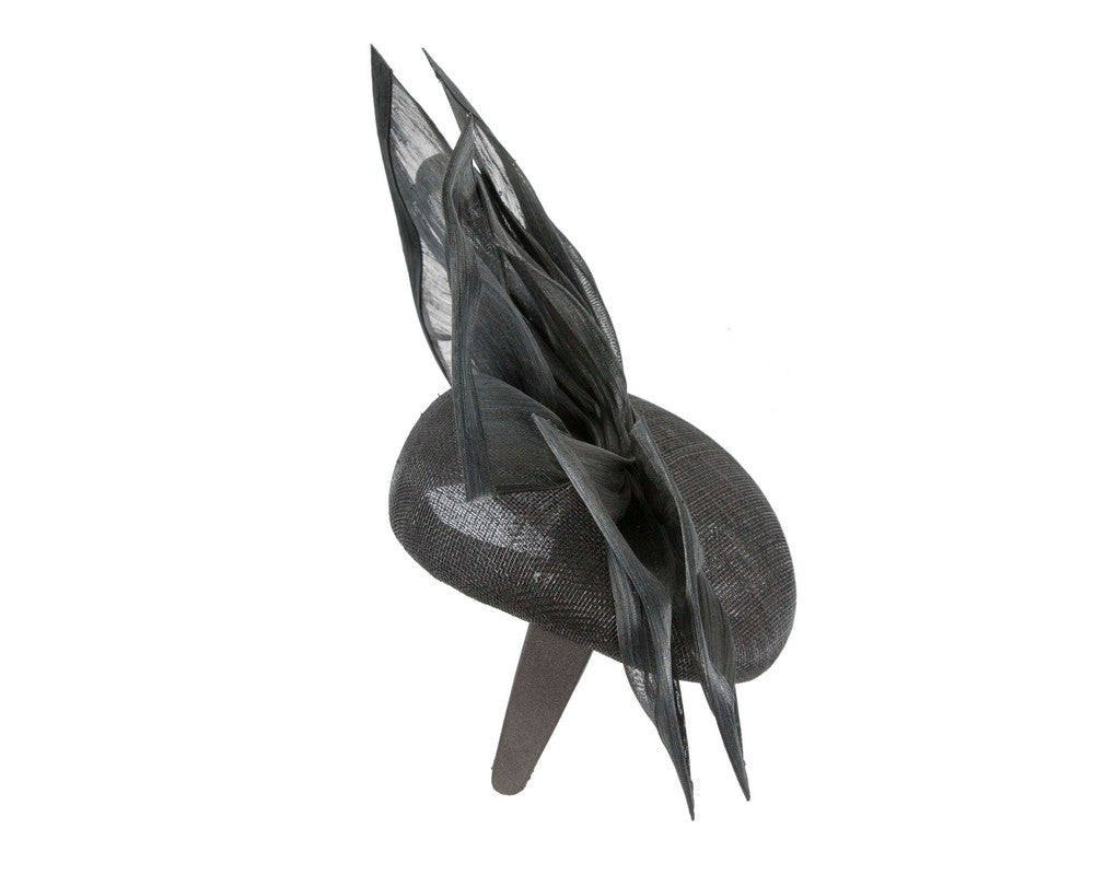 Bespoke black racing fascinator by Fillies Collection S254