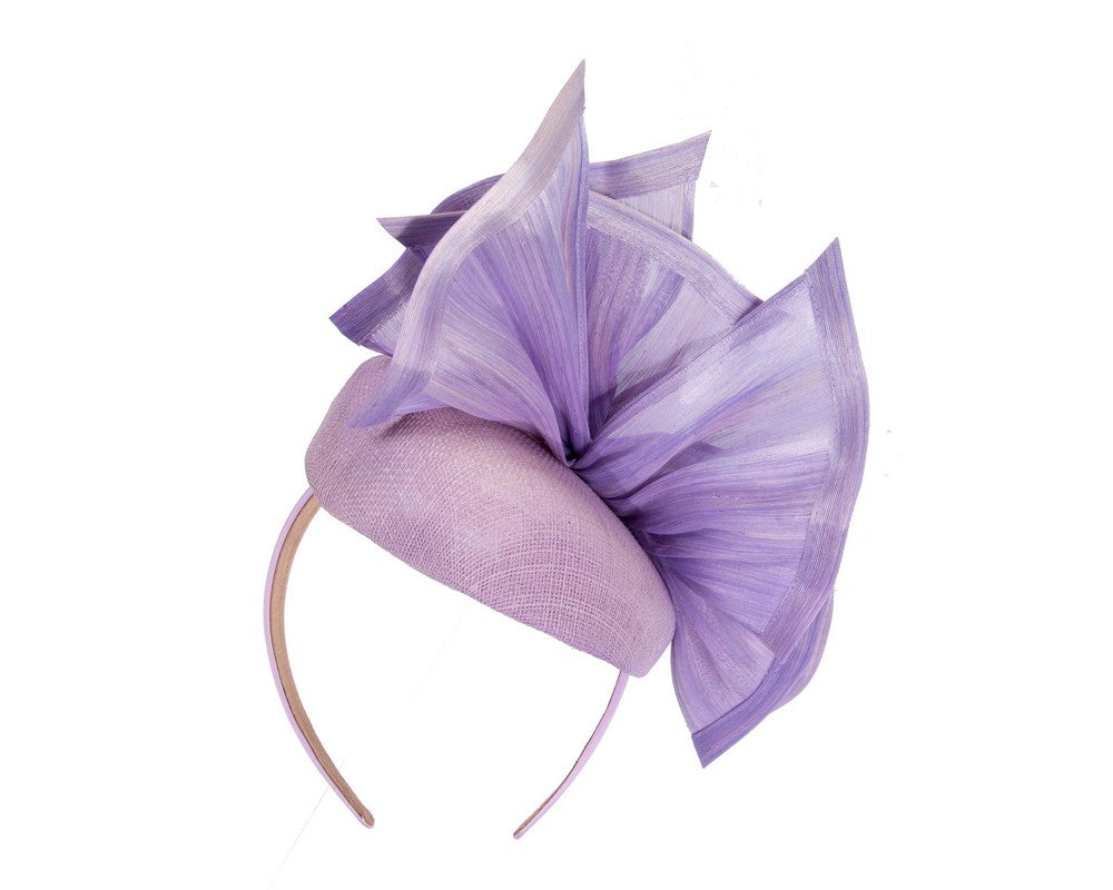 Bespoke lilac racing fascinator by Fillies Collection