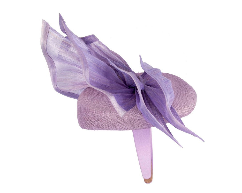 Bespoke lilac racing fascinator by Fillies Collection