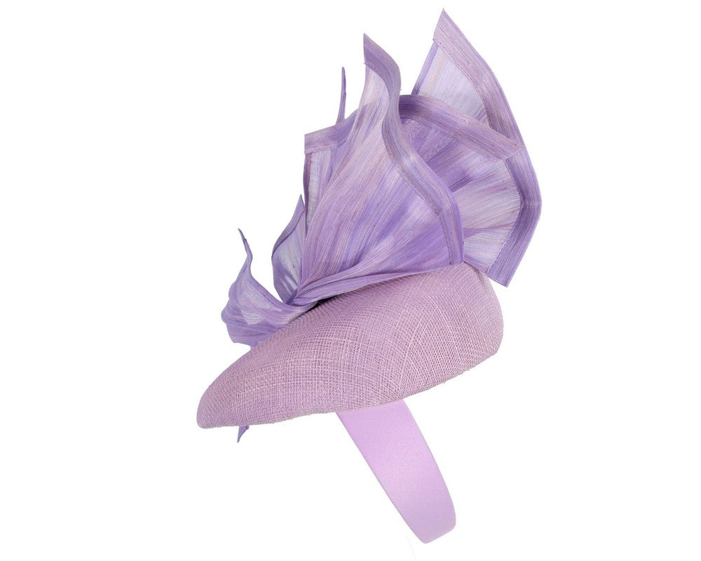 Bespoke lilac racing fascinator by Fillies Collection